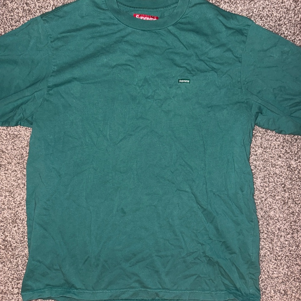 Men's supreme small box logo Teal Shirt